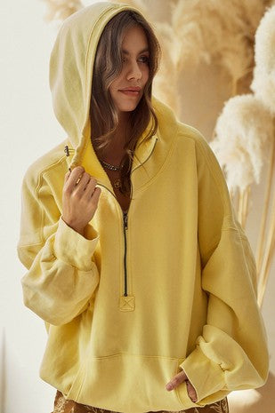 half zip hoodie