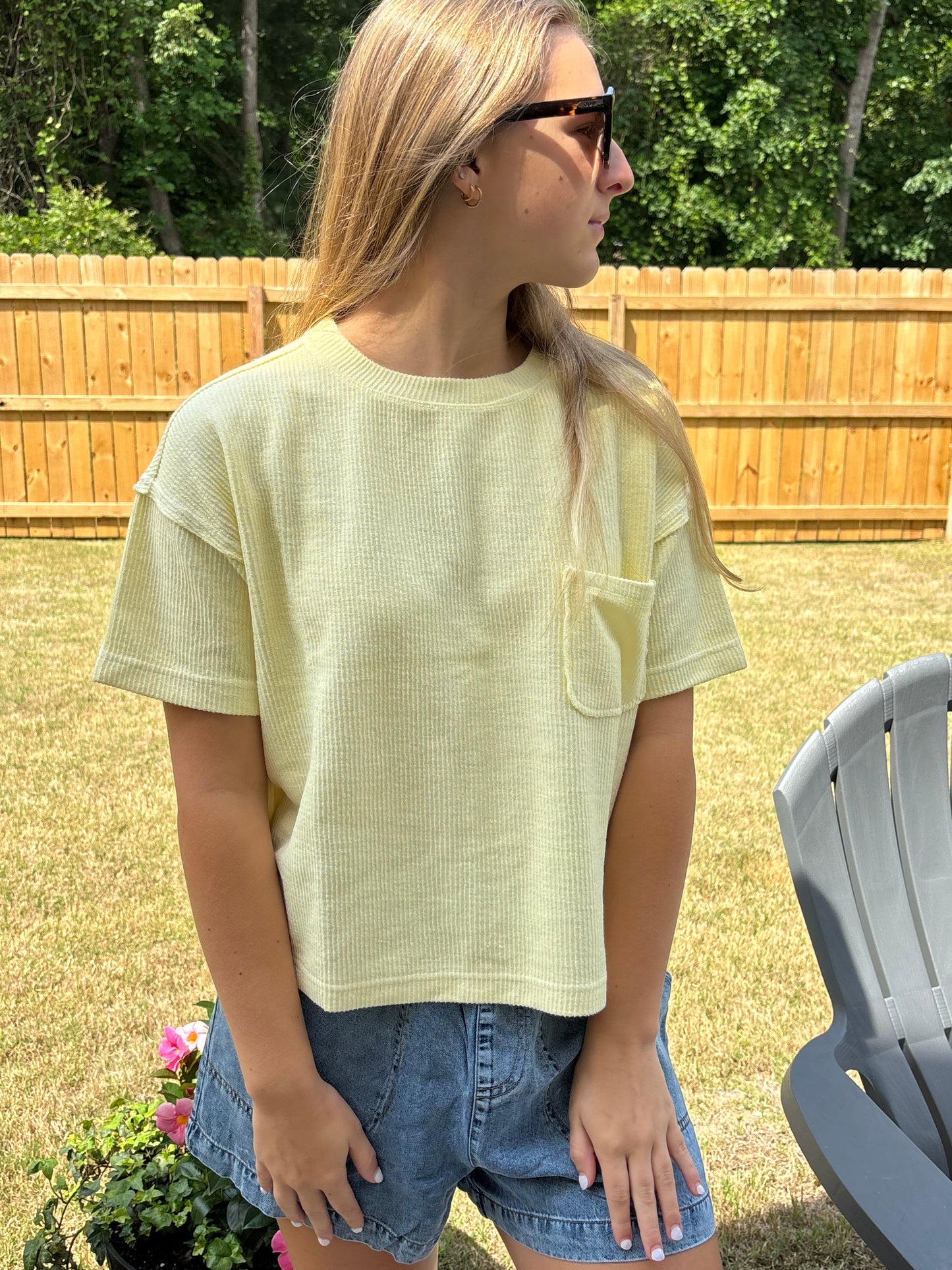 Yellow everyday tee