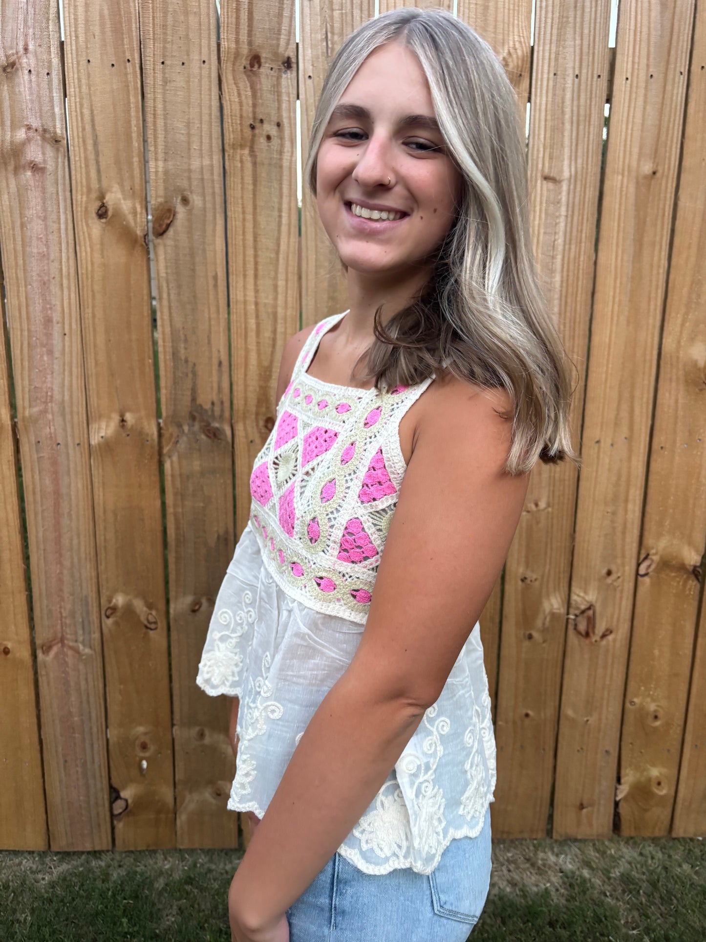 Pink Puplum Tank