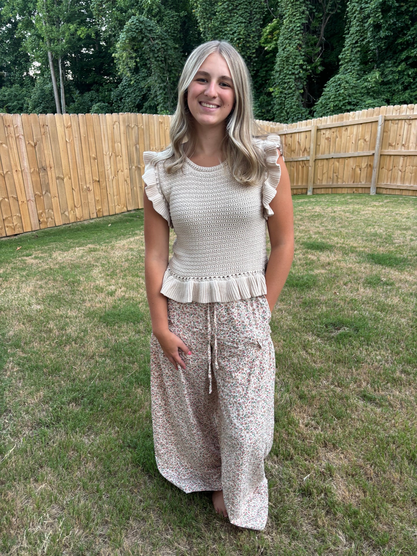 Ruffled Sweater Top