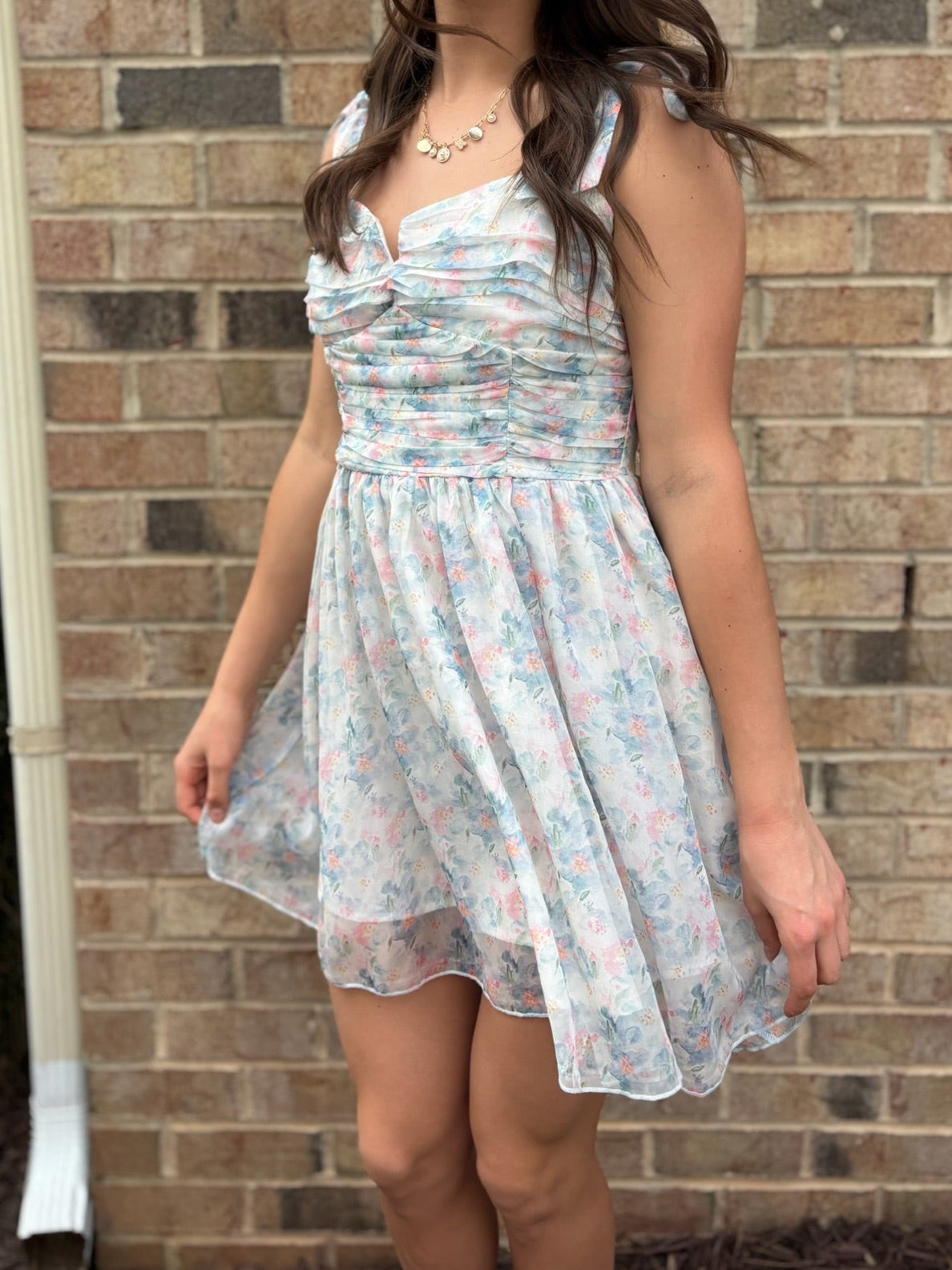 White Floral Dress