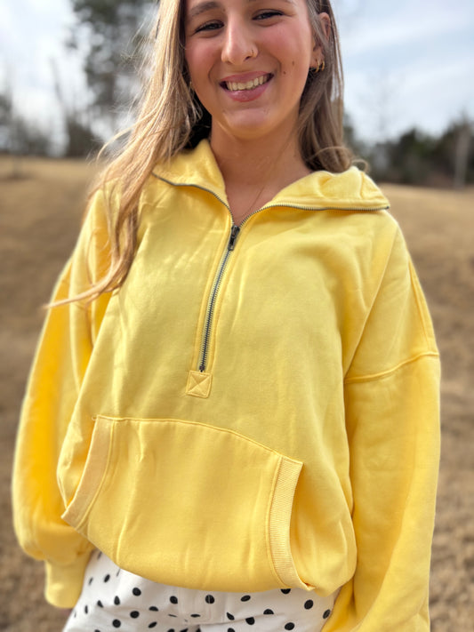 half zip hoodie