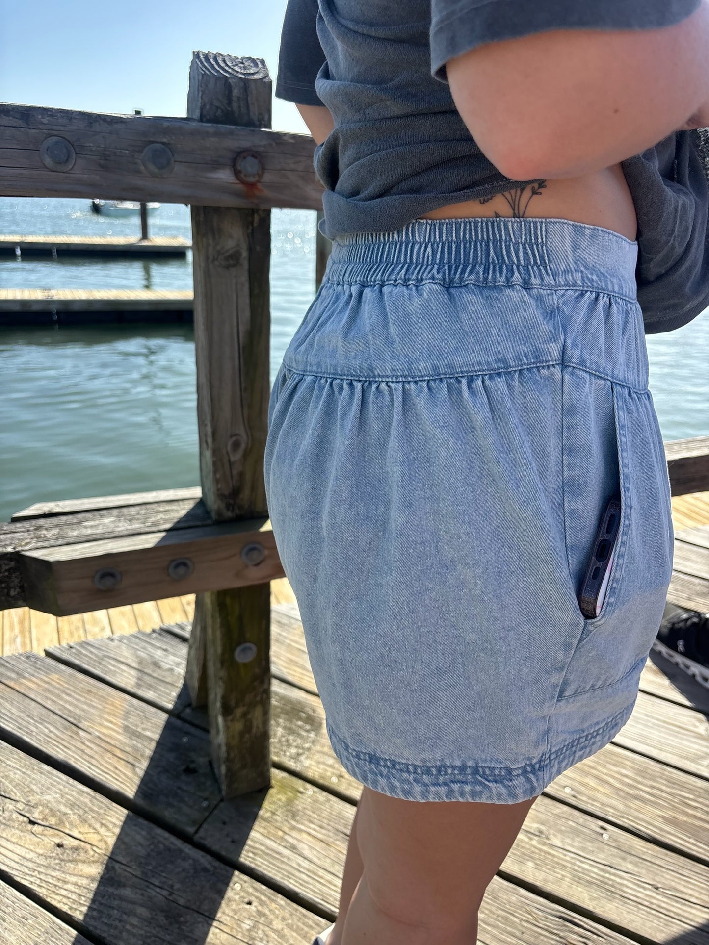 Denim shorts
