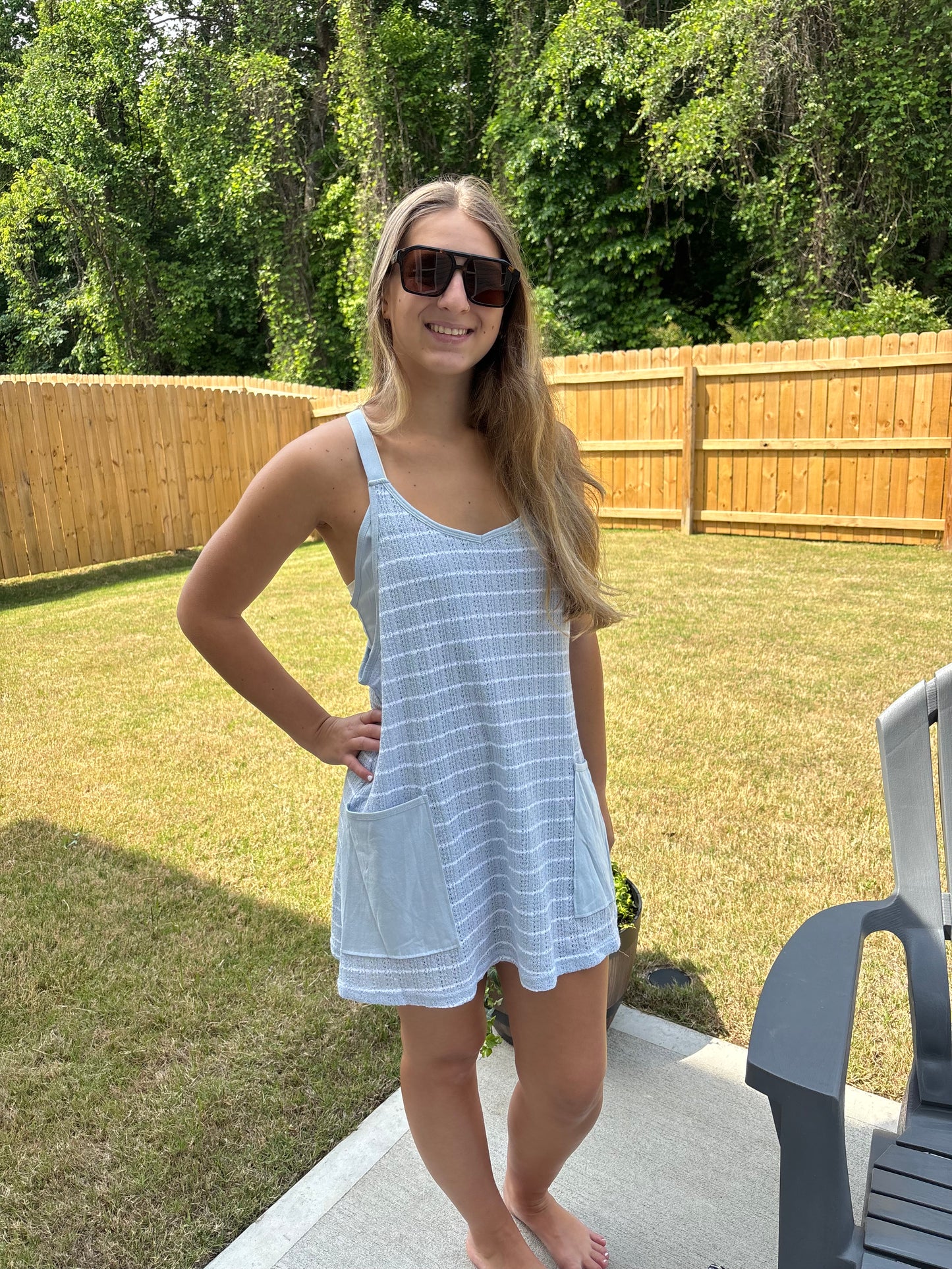 Stripped athletic dress