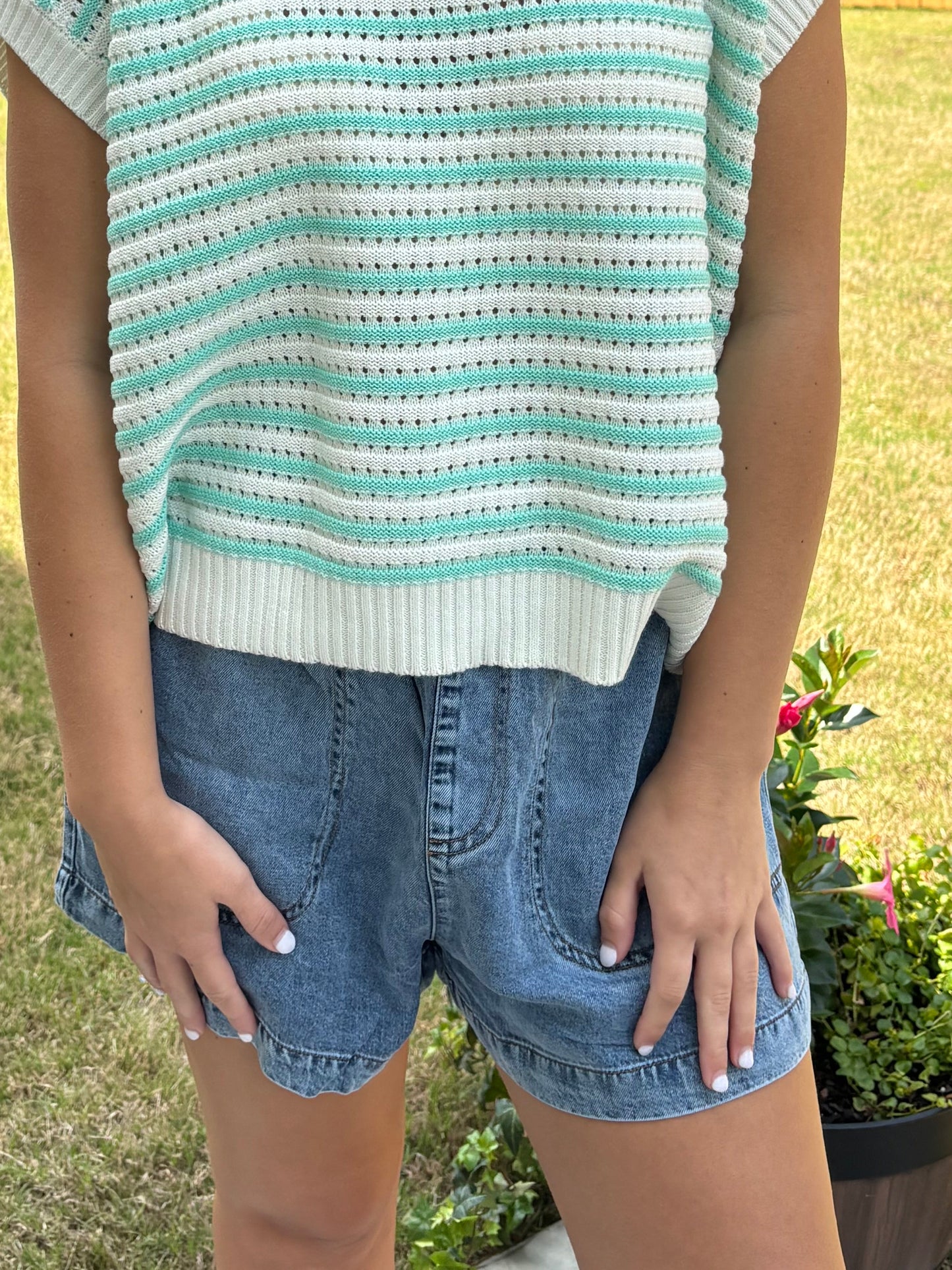 Denim shorts