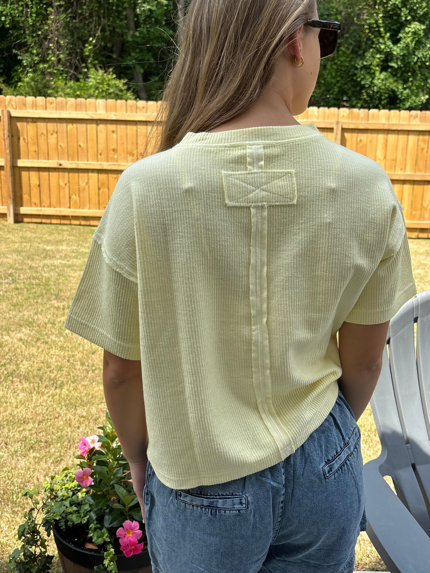 Yellow everyday tee