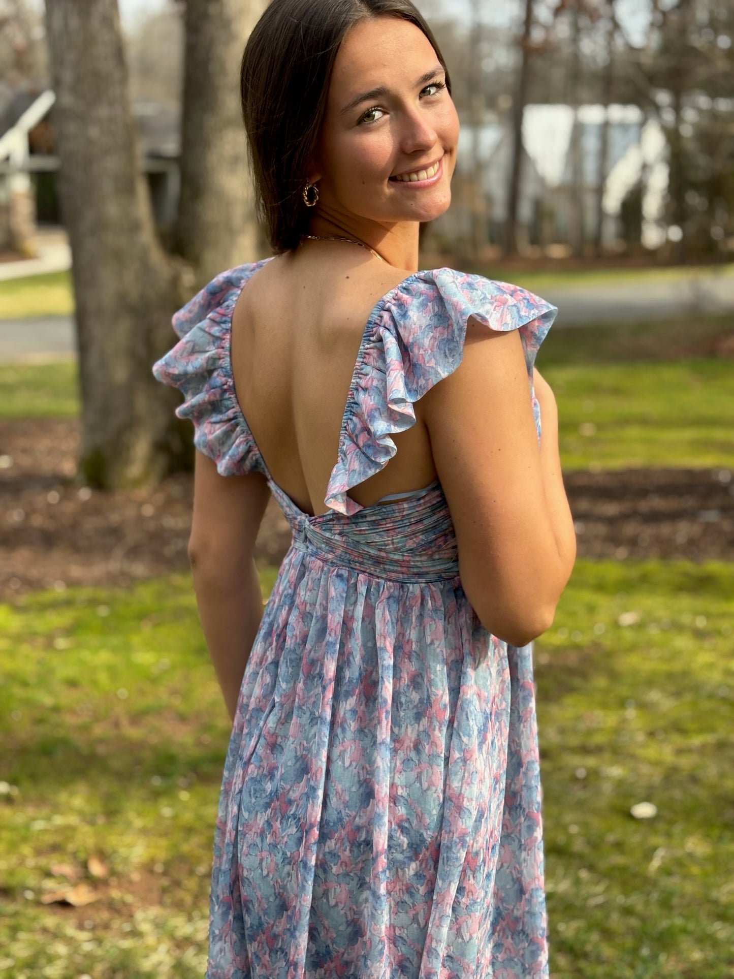 Blue Floral Dress