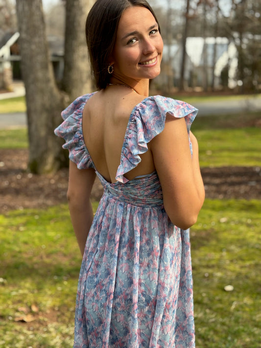 Blue Floral Dress
