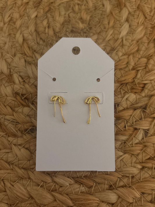 Golden Bow Studs